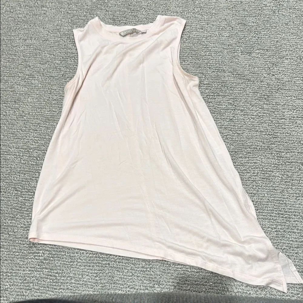 Athleta Asymmetrical Pink Tank Top